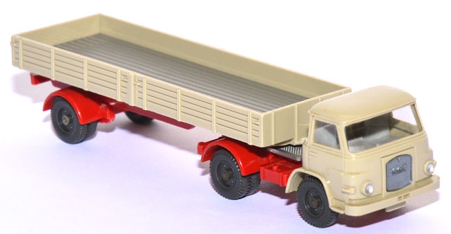 MAN 415 Frontlenker Pritschensattelzug hellgelbgrau