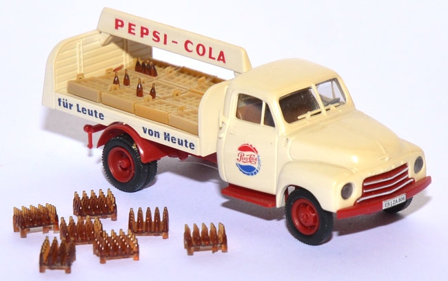 Opel Blitz 1952 Langhauber Getränkepritsche Pepsi-​Cola cremeweiß