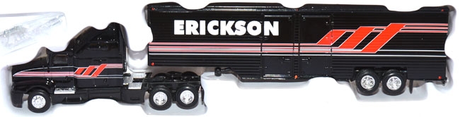 Kenworth T600B with Drop-​Box Van Trailer Trailer Erickson