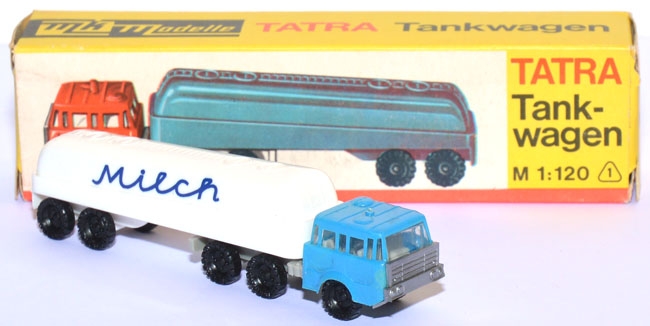 Tatra Tanksattelzug (Tankwagen) Milch hellblau TT