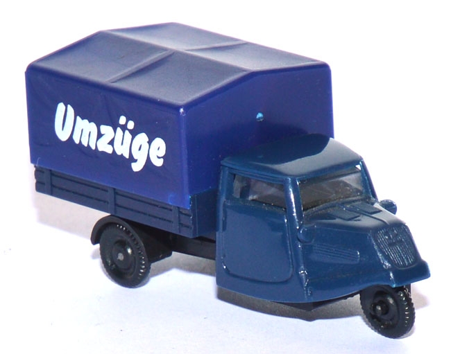 Tempo Hanseat Dreirad Pritsche Umzüge blau