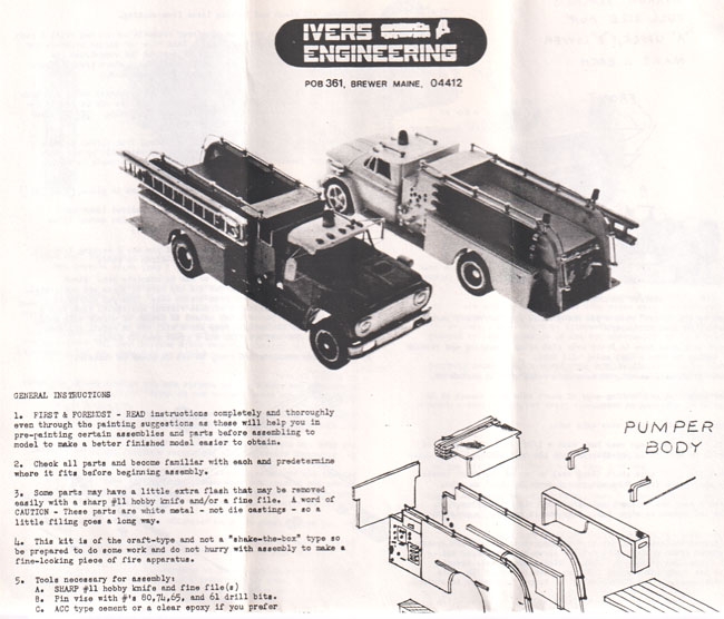 Chevrolet Pumper Fire Truck Feuerwehr - Bausatz