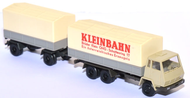 Steyr 1490 Pritschen-Lastzug graubeige Kleinbahn