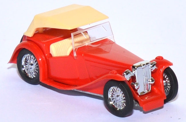 MG Midget TC Cabrio geschlossen rot