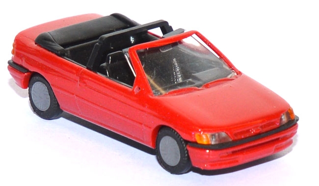 Ford Escort Ghia Cabrio offen rot