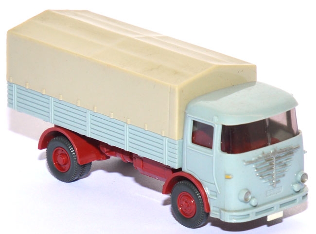 Büssing LU 7 Pritschen-​LKW hellblaugrau