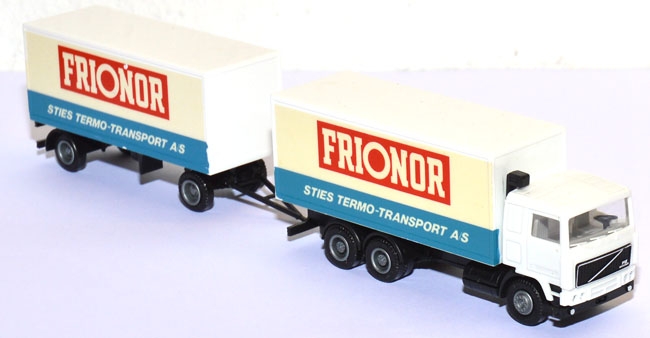 Volvo F 12 Kofferlastzug Frionor weiß