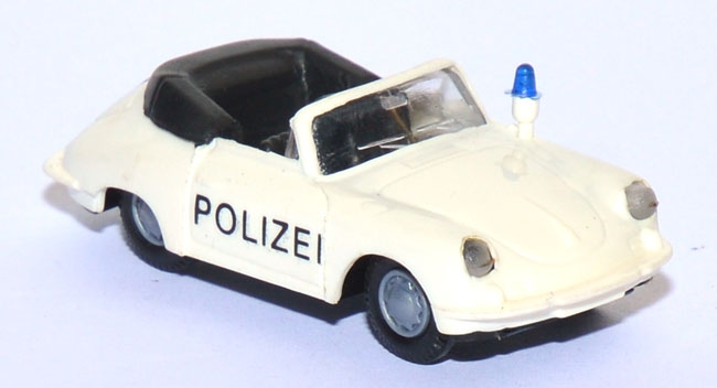 Porsche 356 Cabriolet offen Polizei weiß
