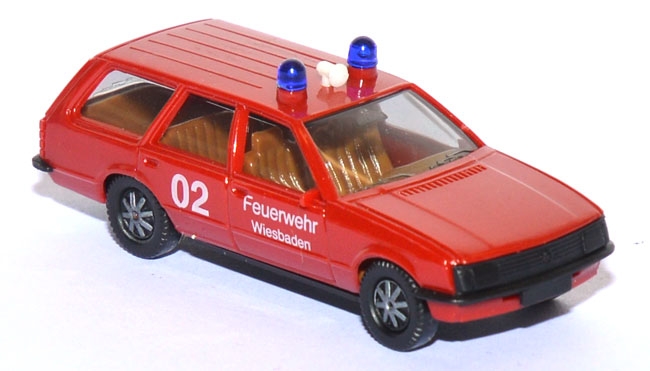 Opel Rekord 2.0 E Caravan ELW Feuerwehr Wiesbaden dunkelrot