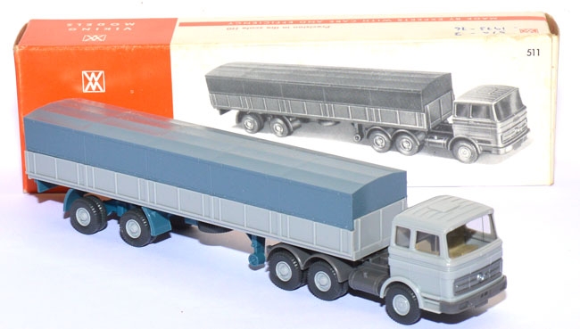 Mercedes-Benz LPS 2223 Langpritschen-Sattelzug silbergrau