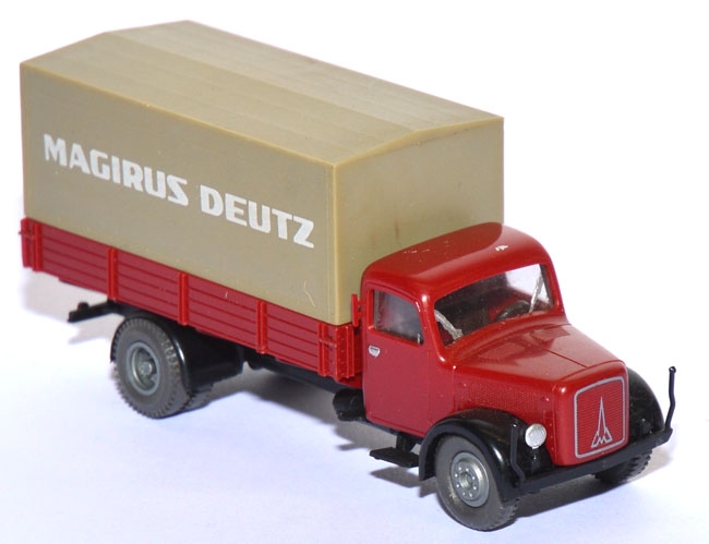 Magirus S 3500 Pritschen-LKW mit Plane Magirus Deutz dunkelrot