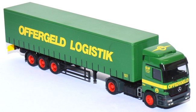 Mercedes-Benz Actros L Gardinenplanen-Sattelzug Offergeld