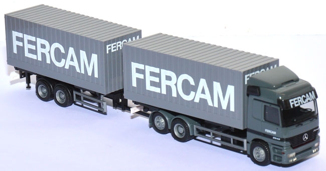 Mercedes-Benz Actros L Cargoboxen-Tandemhängerzug Fercam