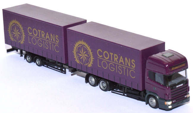 Scania 164 L Gardinenplanen-Tandemhänger Lastzug Cotrans Logistic