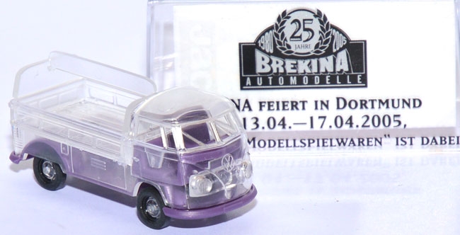 VW T1 Pritsche Durchblick Reinhardt transparent - 25 Jahre Brekina