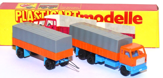 Volvo F 88 Fernlastzug mit Hänger orange