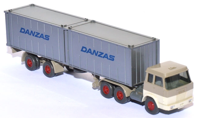 Hanomag-​Henschel F 221 S Containersattelzug Danzas graubeige