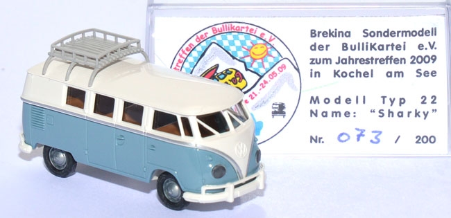 VW T1 Bus Sharky taubenblau