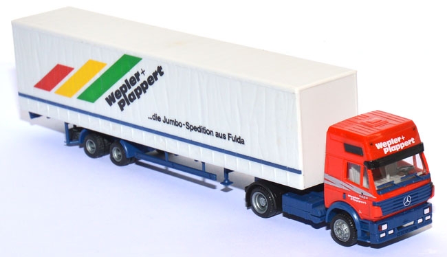 Mercedes-​Benz SK 94 HD Gardinenplanensattelzug Wepler + Plappert