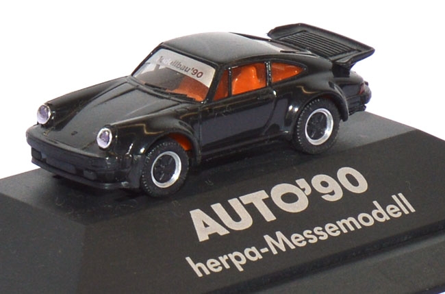 Porsche 911 Turbo Messemodell Auto 90 schwarz