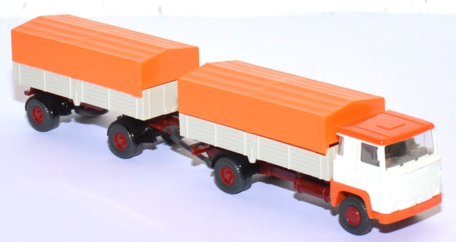 Scania 111 LBT Pritschenlastzug weiß
