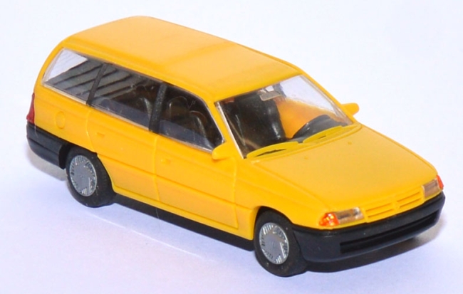 Opel Astra F Caravan gelb