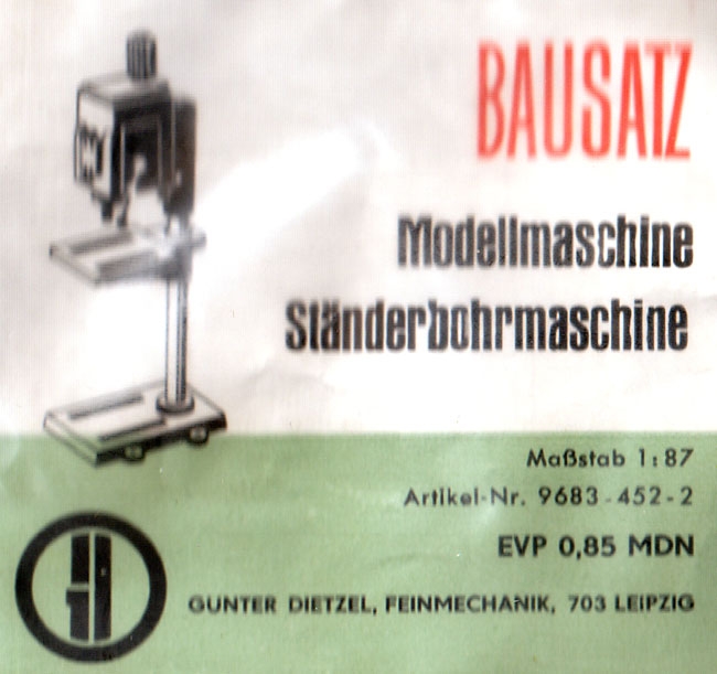 Modellmaschine Ständerbohrmaschine Bausatz