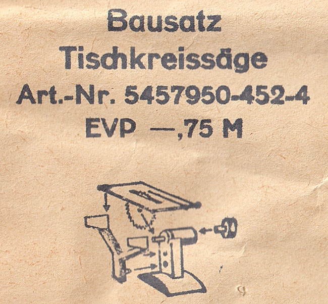 Modellmaschine Tischkreissäge Bausatz