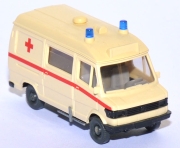 Mercedes-​​​​Benz 207 D KTW Rettungswagen Rotes Kreuz creme