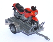 Autoanhänger mit Motorrad BMW R 1100 RS rot